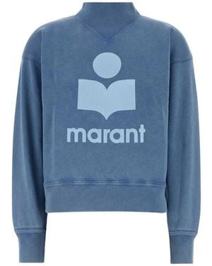Isabel Marant Moby Logo-Print Sweatshirt - Blue