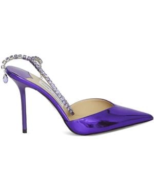 Jimmy Choo Saeda 100mm パンプス - パープル