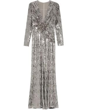 Elie Saab Sequin-Embellished Jumpsuit - Gray