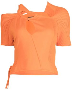 OTTOLINGER Cut-Out-Detailing Knitted Top - Orange