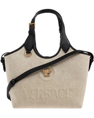 Versace Medusa-Appliqué Tote Bag - Natural