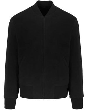 Lardini Chaqueta bómber de lana con cremallera - Negro