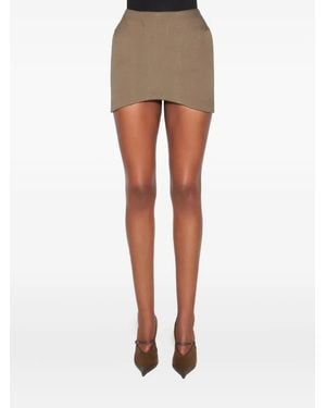 Mugler Falda Con Detalle De Corsé - Neutro