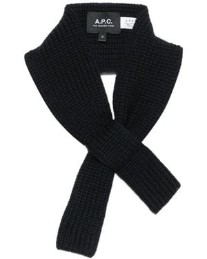 A.P.C. Luna Merino Wool Scarf - Black