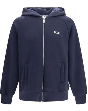 Gcds Logo-Patch Hoodie - Blue