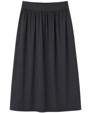 Gran Sasso Pleated-Waistband Flared Midi Skirt - Black