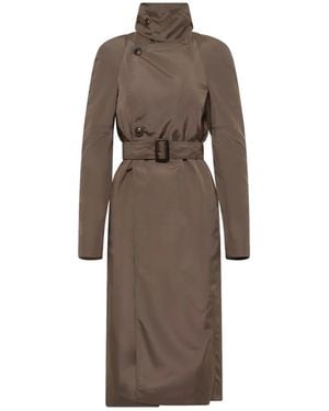 Rick Owens Maria Asymmetric Trench Coat - Brown
