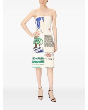 Marine Serre Regenerated Tote Bags Midi-Jurk - Blauw