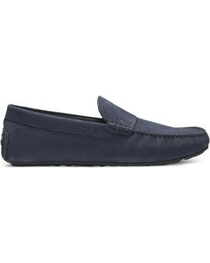 HUGO Noel Leather Loafers - Blue
