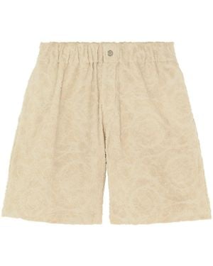 Versace Barocco Jacquard Towel Shorts - Natural