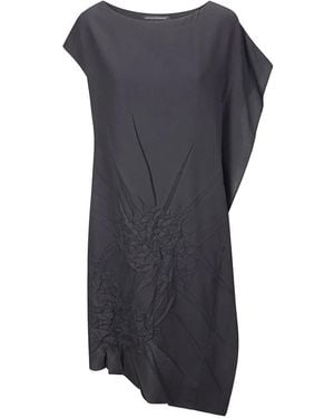 Yohji Yamamoto Double-Layered Pleated Dress - Blue