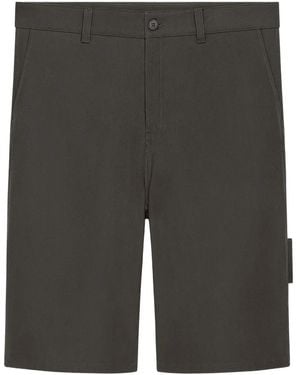 Courreges Hammer Button-Fastening Pockets Shorts - Grey