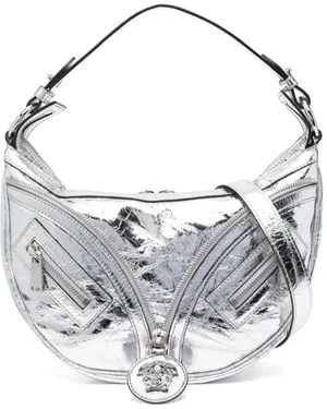 Versace Bolso de hombro Repeat pequeño - Blanco