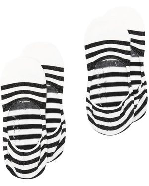 ANT45 Lot De Deux Paires De Chaussettes À Rayures - Blanc