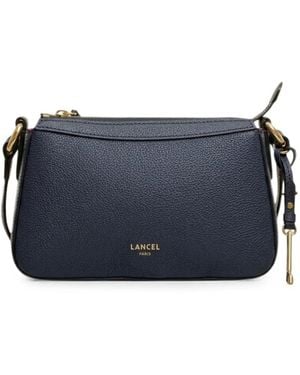 Lancel Grained Leather Shoulder Bag - Blue