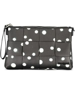 Desigual Polka-Dot Clutch Bag - Black