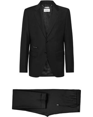 Philipp Plein Logo-Plaque Single-Breasted Suit - Black