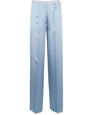 forte_forte Pressed-Crease Trousers - Blue