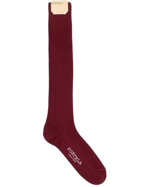 Fortela Ribbed Socks - Red