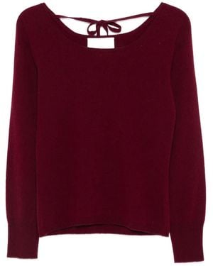 Vanisé Tie-Back Knitwear - Purple