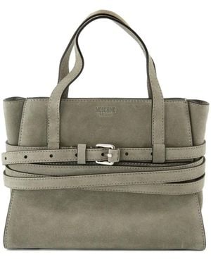 Moschino Tie Me Belt-Detail Tote Bag - Green