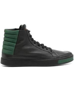 Gucci Leather Hi-Top Trainers - Black