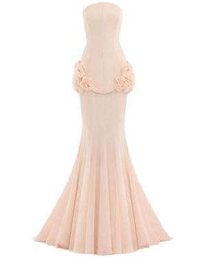 Gemy Maalouf Strapless Mermaid-Style Maxi Dress - Pink
