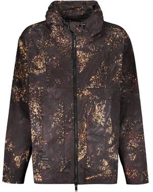 ISO.POETISM Abstract-Print Jacket - Black