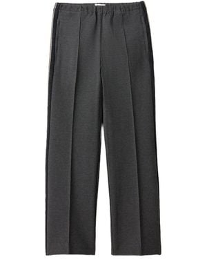 Miu Miu Gestrickte Hose mit Seitenstreifen - Grau
