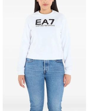 EA7 Logo-Embellished Sweatshirt - Blue