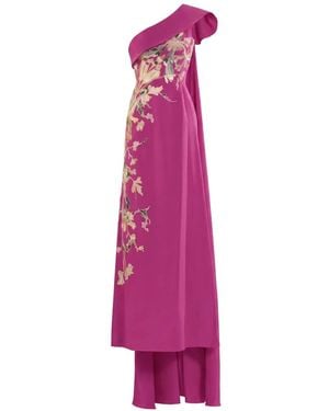 Saiid Kobeisy One-Shoulder Embroidered Evening Dress - Pink