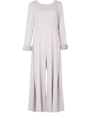 Loodyana Embellished-Cuff Jumpsuit - White