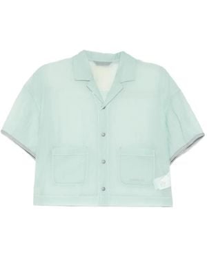 and wander Sheer Ripstop Shirt - Blue