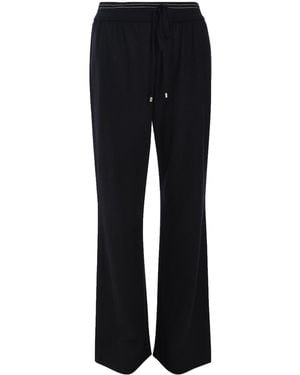 Lorena Antoniazzi Virgin Wool Track Trousers - Blue