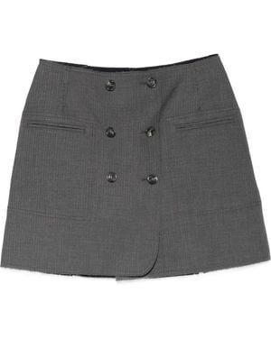 Iceberg Reversible Pinstripe Mini Skirt - Gray