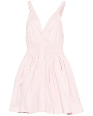 Maje Cotton Flared Mini Dress - Pink