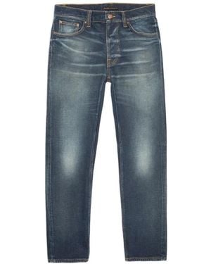 Nudie Jeans Solid Ollie Lost Faded Denim Jeans - Blue