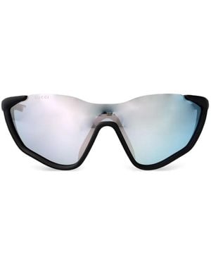 Gucci Mirrored-Lenses Sunglasses - Blue