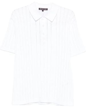 Michael Kors Ribbed Polo Shirt - White