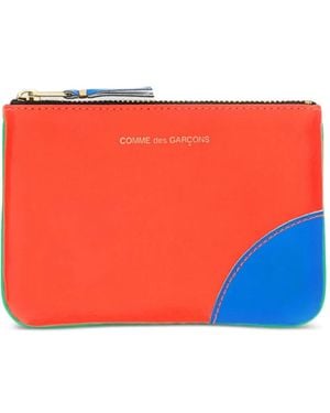 COMME DES GARÇONS PLAY Panel-detail Leather Wallet - オレンジ