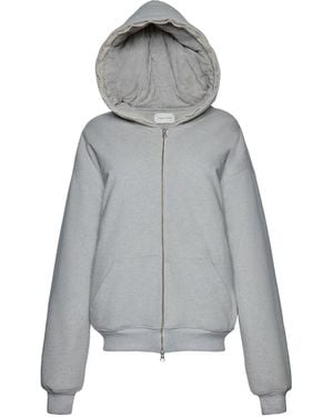 Magda Butrym Lace-Trimmed Hoodie - Grey