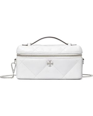 Tory Burch Borsa A Tracolla Kira Trapuntata Con Effetto Vissuto - Bianco