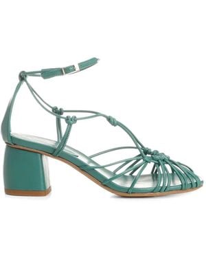 forte_forte Open-Toe Leather Sandals - Green