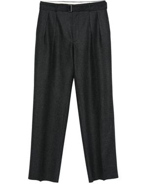 Tagliatore Pantaloni Plissé Con Cintura - Nero