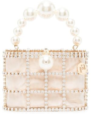 Rosantica Holli Faux Pearl-Embellished Mini Bag - White