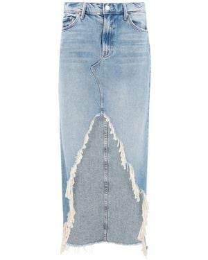 Mother The Ditcher Maxi Super Fray Skirt - Blue