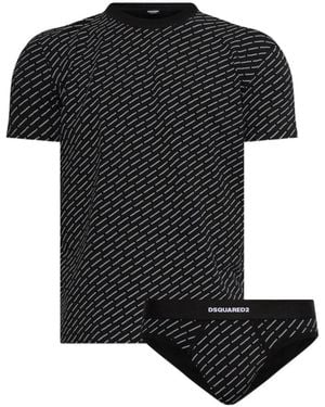 DSquared² Conjunto De Ropa Interior Con Logo - Negro