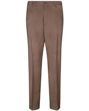 Costumein Pressed-Crease Tailored Trousers - Brown