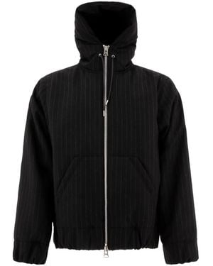 Sacai Pinstriped Jacket - Black