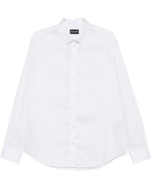 Emporio Armani Long-Sleeve Button-Down Shirt - White